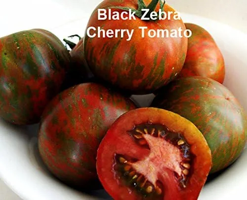 Miniatura 9 de Mixed Seeds - 30 semillas de tomate negro, mezcla de 9 variedades, reliquia sin OMG, Black Prince, Cherokee Purple, Black Cherry de EE. UU. Solanum