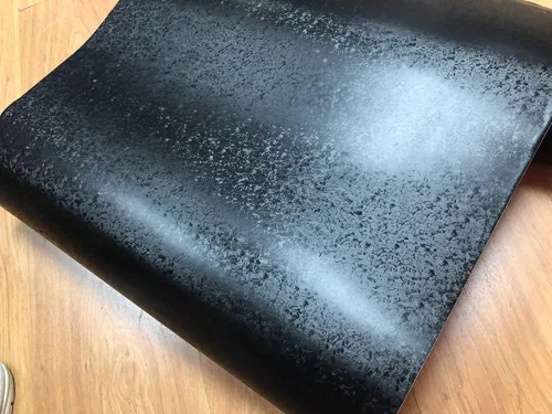 Miniatura 2 de LZLRUN Rollo de Vinilo Negro de Fibra de Carbono Mate Forjado con Liberación de Aire, Lámina Adhesiva, Película para Calcomanía DIY de Automóvil