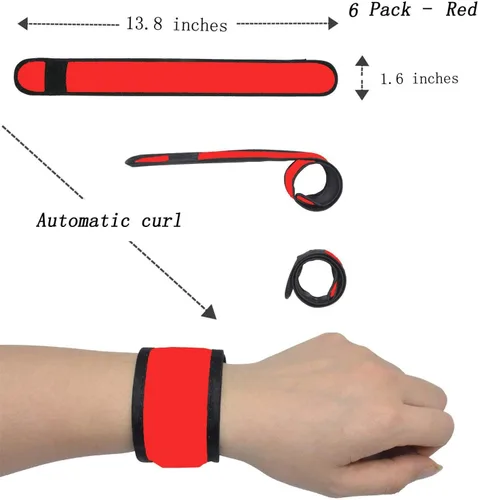 Miniatura 4 de Pulseras LED que brillan con luz para el brazo, bandas de muñeca intermitentes de alta visibilidad, luces de equipo de seguridad para ciclismo