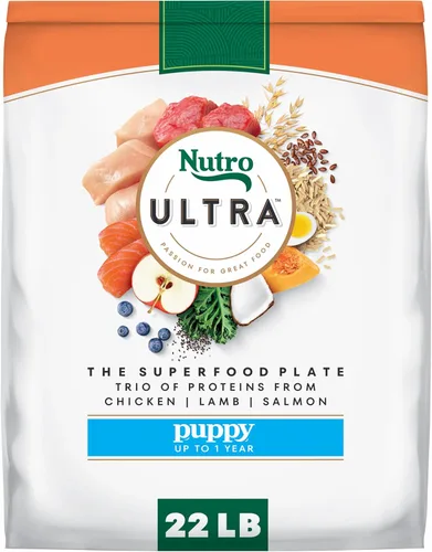 Miniatura 16 de Nutro Alimento seco para cachorros ultra alto en proteínas, trío de proteínas de pollo, cordero y salmón, bolsa de 3.5 libras