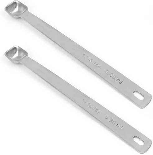Miniatura 7 de 1 cucharadita de 1/4 (1/4 cucharadita, 1/12 cucharadas, 0.0 fl oz) Cuchara medidora de un solo tazón cuadrado, cucharas pequeñas individuales