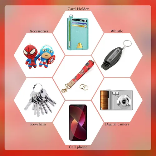 Miniatura 4 de Ecovision - Llavero con correa para llaves, llaveros de pulsera con 2 argollas para llaves para mujer