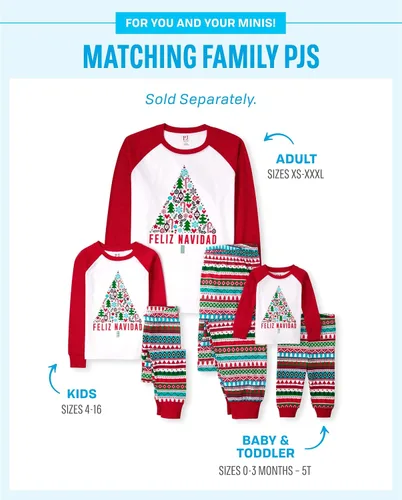 Miniatura 5 de The Children's Place Conjunto de pijama familiar de algodón para Navidad y vacaciones