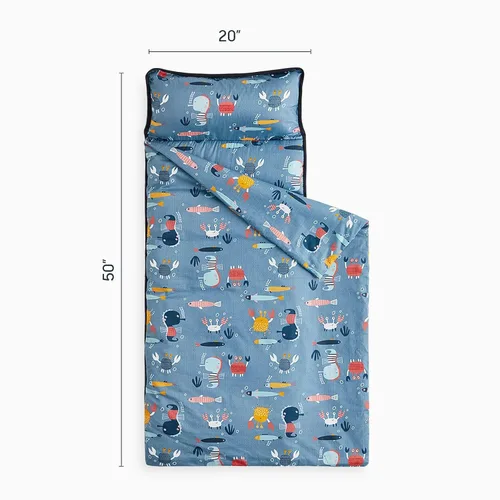 Miniatura 2 de Wake In Cloud - Tapete para siesta para niños pequeños con almohada y manta, tela 100% algodón, para niños y niñas en guardería, jardín de infantes
