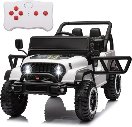 Miniatura 10 de POSTACK - Vehículo de juguete de 24 V con control remoto parental, 4x4, vehículo eléctrico con batería, 4WD, juguete UTV para niños para conducir 24