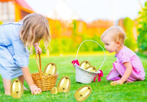 Miniatura 6 de Chochkees Huevos de Pascua dorados jumbo de 6 pulgadas, paquete de 12 unidades, oro metálico, premio de cesta de golosinas, huevos, 6 pulgadas