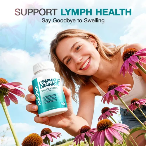Miniatura 6 de Suplementos de drenaje linfático, suplemento herbario natural para la salud inmunológica y equilibrio de líquidos, con equinácea, diente de león, 90