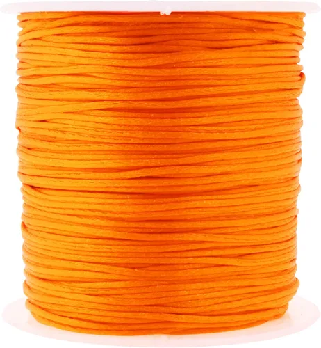 Miniatura 12 de Mandala Crafts Cordón de Satén de Nailon 2mm Cordón Rattail Champagne - 100 Yardas Cordón de Nailon Chino para Nudos Cordón de Seda Cola de Rata