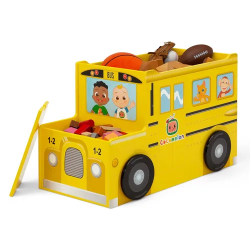 Miniatura 14 de Delta Children CoComelon - Caja de juguetes para autobús escolar + silla tapizada Delta Children CoComelon (paquete)
