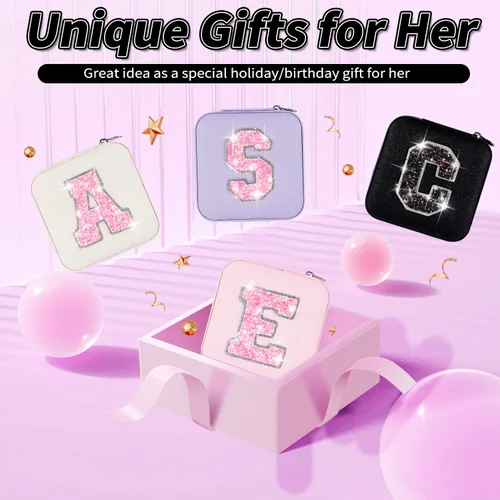 Miniatura 7 de Uygafly Joyero de viaje – Joyero personalizado para mujeres, pequeño organizador de joyas, bonitos organizadores de joyas y estética