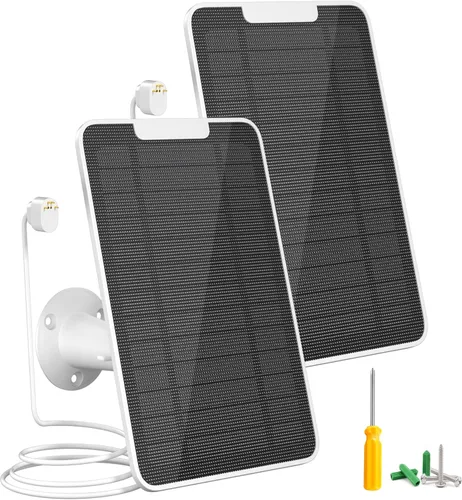 Miniatura 14 de Panel solar premium para cámara Google Nest, panel solar de 5W para cámara Google Nest interior y exterior (versión con batería), especialmente