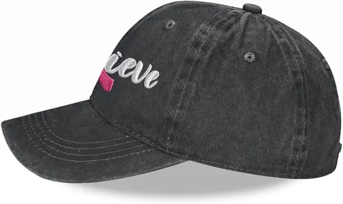 Miniatura 3 de SHANVANKE Gorra de béisbol bordada ajustable con logotipo de cinta rosa con logotipo de algodón para mujer