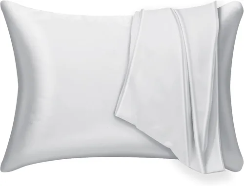 Miniatura 15 de Juego de 2 fundas de almohada de seda de morera para cabello y piel, con cremallera oculta. Ambos lados 19 Momme a prueba de alérgenos, suave