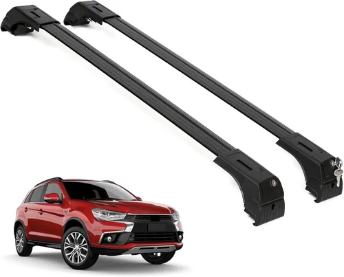 Miniatura 8 de ERKUL Juego de rieles laterales de techo + barras transversales para Mitsubishi Outlander Sport ASX 2011-2026 Sistema completo de portaequipajes