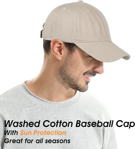 Miniatura 3 de Crazy Era Gorra de béisbol unisex de algodón liso en blanco para papá, ajustable, estilo vintage