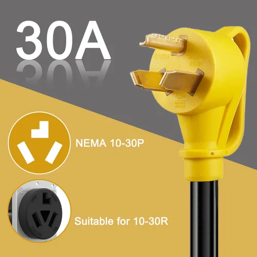 Miniatura 6 de [240 V a 120 V] Suplevel Adaptador de 30 amperios a 20 amperios de 110 V, adaptador NEMA 10-30P a 4X 5-15R/5-20R Adaptador de Distribución