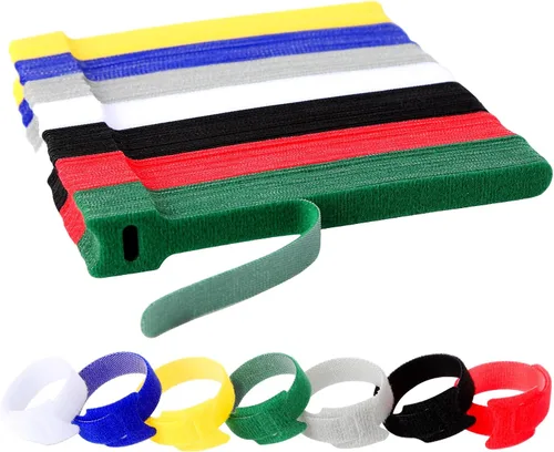 Miniatura 7 de 70 bridas para cables de 6 pulgadas, reutilizables, ajustables, organizadores de cables, correas de cable, envolturas de cables y correas de gancho