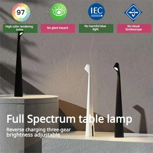 Miniatura 3 de Lámpara de escritorio de aprendizaje dormitorio, decorativo de alta Fu Ku recargable luz de noche de noche, carga USB, más niveles más atenuador