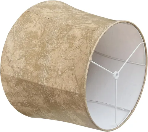 Miniatura 3 de TOOTOO STAR Pantallas de lámpara grandes de tambor de 12" de ancho superior x 16" de ancho inferior x 11" de alto, pantalla de lámpara de cuero