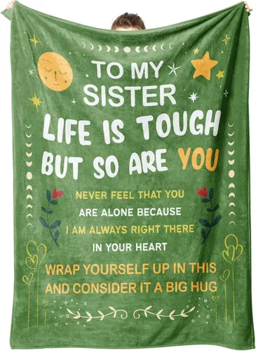 Miniatura 9 de Niyewsor Regalos para hermanas en Navidad, manta de regalo de cumpleaños para hermanas, regalo para hermanas mayores/menores/gemelas en el día