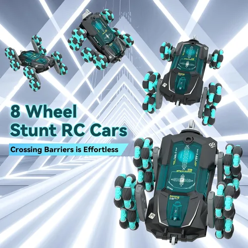 Miniatura 2 de Opmind 8WD Auto de Acrobacias RC Controlado a Mano, Auto Crawler con Control Remoto de Detección de Gestos para Niños de 8-13 Años, Juguetes