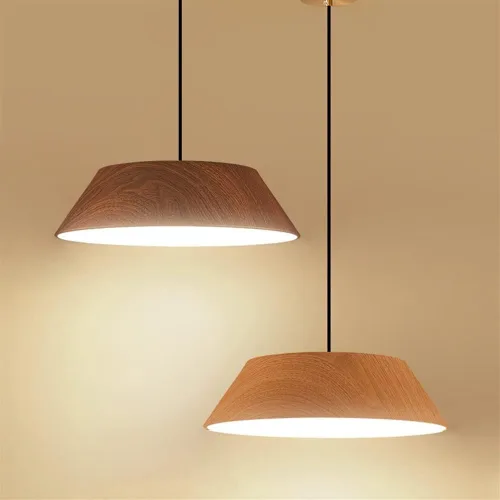 Miniatura 4 de Moderna lámpara colgante LED de madera retro de granja, lámpara de suspensión ajustable rústica antigua para comedor, isla de cocina, cerca