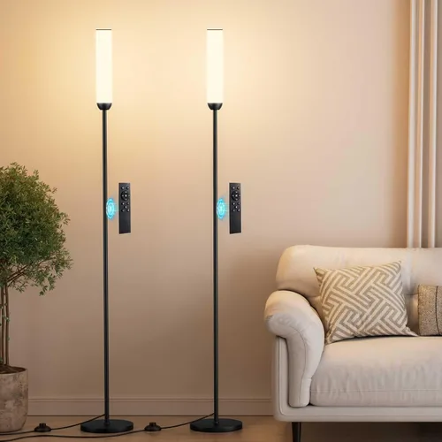 Miniatura 19 de Ambimall Lámpara de pie LED con control remoto, lámpara de pie de 65" con ajuste continuo de colores 3000K-6500K y brillo 30-100%, interruptor