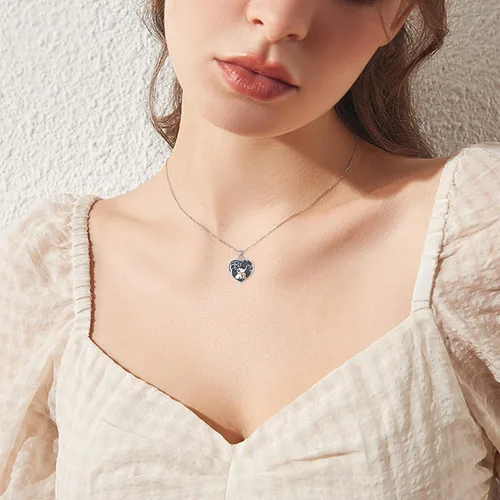 Miniatura 7 de Lucky Elephant Locket Necklace Sterling Silver Customize Heart Locket Necklace That Holds Picture Elephant Pendant Jewelry Gifts for Women Girls Mom