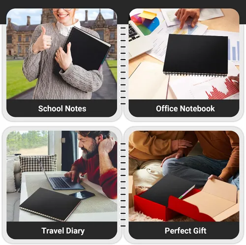 Miniatura 7 de EUSOAR - Cuaderno de 5 asignaturas con reglas universitarias, 1 paquete A4 27.9 x 21.6 cm, papel liso de 100 g/m², 120 hojas/240 páginas, cuadernos