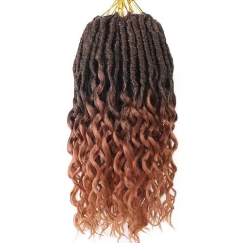 Miniatura 25 de Cabello de ganchillo para mujeres negras Goddess Locs de 14 pulgadas 8 paquetes 613 Locs falsos suaves preenganchados trenzas de ganchillo cabello