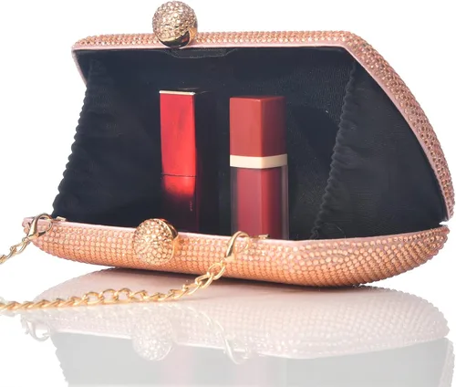 Miniatura 4 de Bolso de noche con diamantes de imitación completos para mujer, dije de cumpleaños, compromiso, boda, fiesta