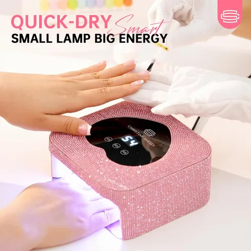 Miniatura 5 de Lámpara de uñas UV, luz UV para uñas de gel, lámpara de uñas de 48 W enchufable, mini lámpara de uñas con control táctil, sensor automático y 3