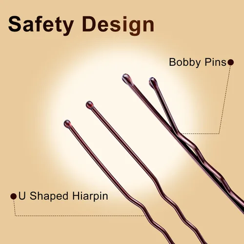 Miniatura 4 de TsMADDTs Bobby Pins - Horquillas para el pelo en forma de U para moños de ballet para mujeres y niñas con caja de almacenamiento, 2.4 pulgadas y 2