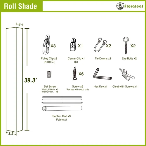 Miniatura 6 de Persianas enrollables para exteriores, para porche, terraza, pérgola, patio, balcón, glorieta, privacidad, 4 pies de ancho x 6 pies de alto