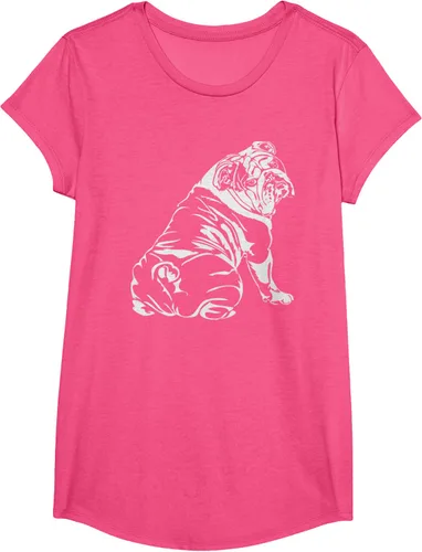 Miniatura 63 de Gracioso Bulldog Inglés playera perro Hund playera regalo, Azul (Heather blue)