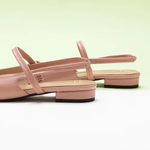 Miniatura 3 de C.Paravano Zapatos de tacón para mujer Tacones de cuero para gatitos Sandalia de tacón cerrado Zapatos de tacón puntiagudo para mujer Zapatos