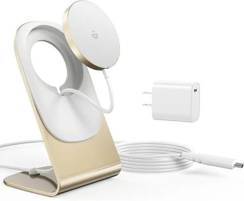 Miniatura 12 de Cargador inalámbrico magnético para iPhone 17/16/15/14/13/12 - Cargador Mag+adaptador USB C de 20 W, soporte de carga inalámbrica rápida con cable