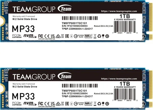 Miniatura 10 de TEAMGROUP MP33 256GB con caché SLC 3D NAND TLC NVMe 1.3 PCIe Gen3x4 M.2 2280 SSD interno R/W velocidad de hasta 1600/1000 MB/s para portátil y PC