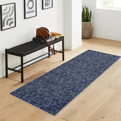 Miniatura 73 de RUGSREAL - Tapete pequeño de 2x3 con base de goma, resistente a las manchas, moderno, color liso, contemporáneo lavable, para la entrada, sala