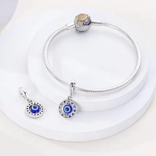 Miniatura 3 de CYCUFF Abalorios de plata de ley 925 adecuados para collares de dijes, pulseras, abalorios, joyería de regalo para mujer