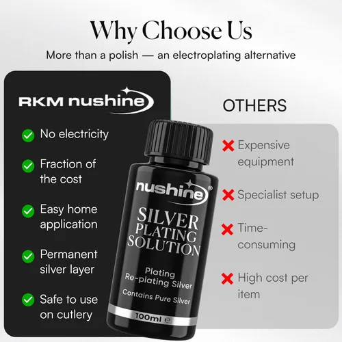 Miniatura 5 de Nushine Solución de chapado en plata, Plata