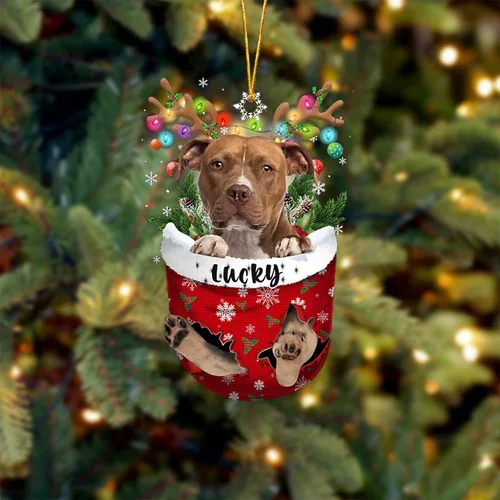 Miniatura 127 de Adorno de Navidad personalizado para perro Airedale Terrier en bolsillo de nieve, adorno para árbol de Navidad, idea de regalo para amantes
