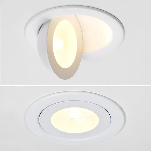 Miniatura 5 de Maxxima Foco flotante LED empotrable ultrafino giratorio de 4 pulgadas, 900 lúmenes, 5 CCT seleccionables 2700 K/3000 K/3500 K/4000 K/5000 K, Blanco