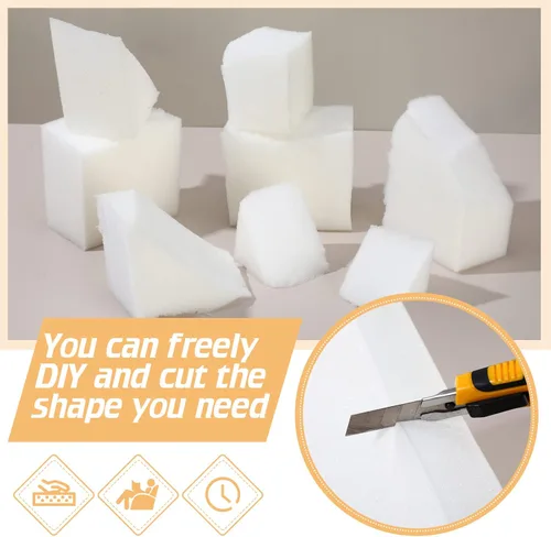 Miniatura 4 de Frienda 4 cojines de espuma para tapicería de 24 x 24 x 5 pulgadas, cojín cuadrado de espuma de alta densidad para sofá, silla de ruedas, acolchado