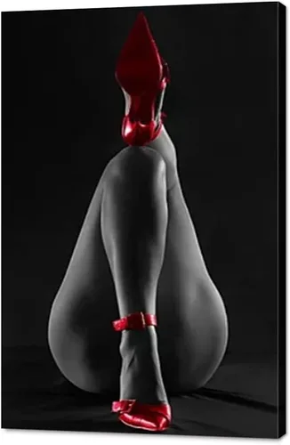 Miniatura 8 de Arte de pared moderno en blanco y negro sexy dama pintura mujer genial arte corporal sexy chica desnuda bebida vino tinto sentado en el inodoro