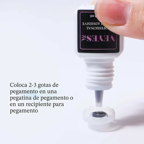 Miniatura 4 de Veyes Inc - Pegamento para extensión de pestañas - Pegamento profesional extrafuerte 5ml Tiempo de secado de 1 segundo Permanencia de 8 semanas