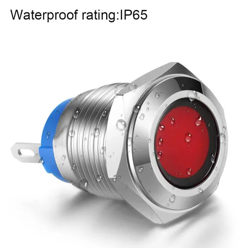 Miniatura 5 de Gebildet 5 unids 0.472 in AC/DC 12-24V Acero inoxidable impermeable LED Indicador Luz Metal Shell piloto personalizado Dash señal lámpara cabeza