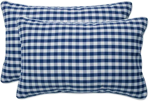 Miniatura 28 de Pillow Perfect Almohadas lumbares mate Anderson para exteriores/interiores, 11.5 x 18.5 pulgadas, color negro, paquete de 2