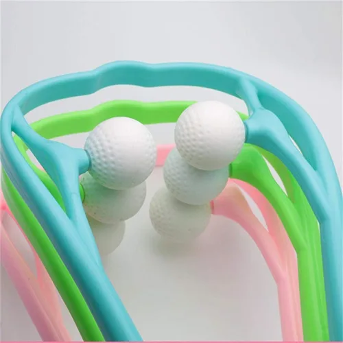 Miniatura 3 de Ofertas de liquidación Masajeador de cuello en forma de U Manual de amasamiento del cuello del hombro del cuerpo del masaje Verde