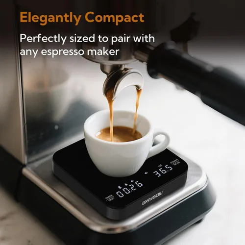 Miniatura 8 de Báscula de café con temporización automática, mini báscula recargable de espresso con temporizador, báscula de alta precisión de 2kg/0.1g